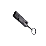 Portable emergency whistle, metal, model EW01, black color